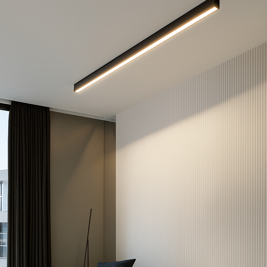Moderne Zwarte LED Plafondlamp – Stijlvolle Plafonnière Voor Slaapkamer en Woonkamer 4