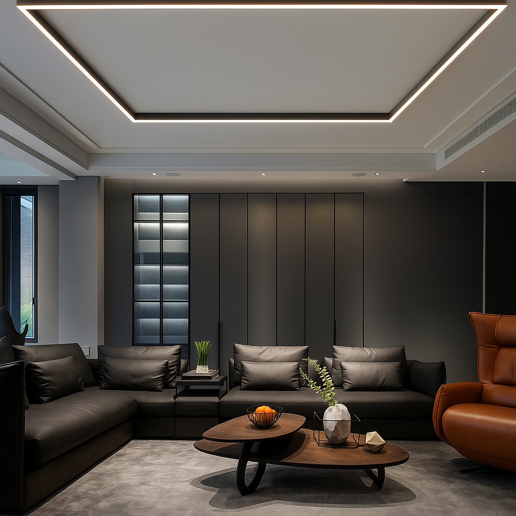 Moderne Zwarte LED Plafondlamp – Stijlvolle Plafonnière Voor Slaapkamer en Woonkamer 5