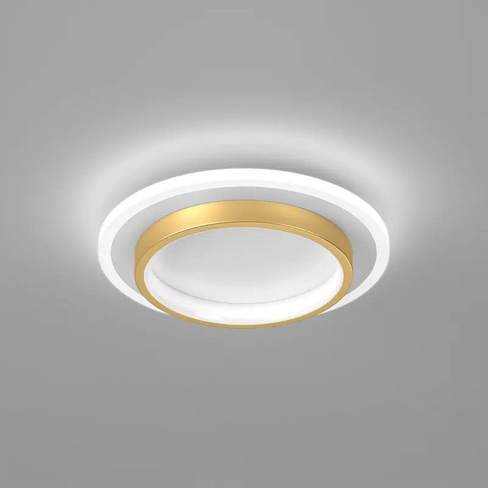 Moderne Zwarte LED Plafondlamp – Metaal en Acryl Goud