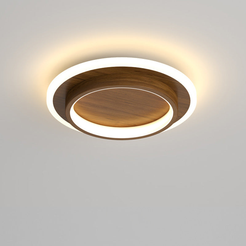 Moderne Zwarte LED Plafondlamp – Metaal en Acryl Bruin