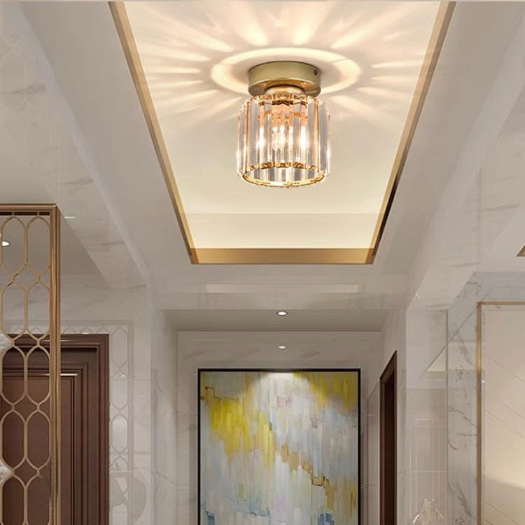 Moderne Kristallen Plafondlamp met Schaduweffect Goud