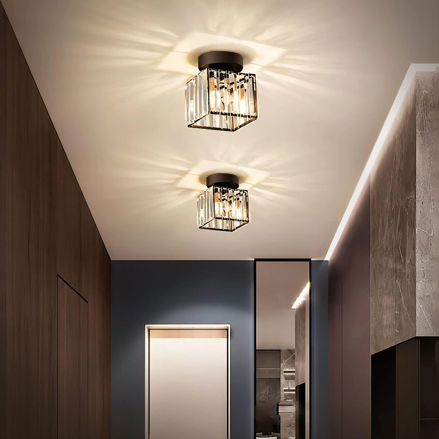 Moderne Kristallen Plafondlamp met Schaduweffect