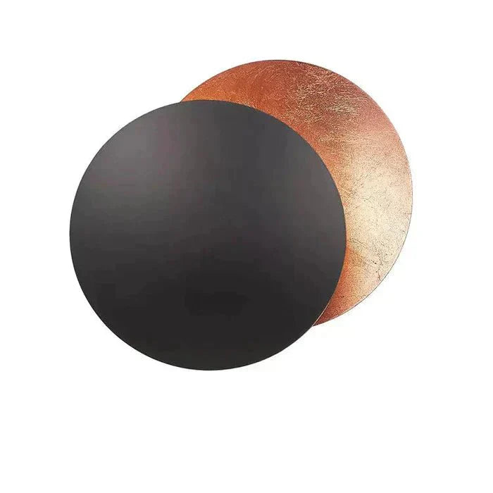 Moderne Zonsverduistering Wandlamp met Warm LED Licht – Unieke Muurlamp voor Binnen Koper Zwart