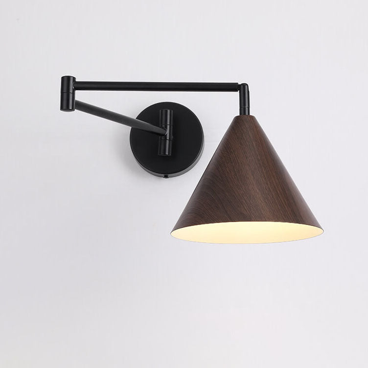Noordse Minimalistische Wandlamp van Hout en IJzer – Muurlamp voor Binnen met 1 Lichtbron 5