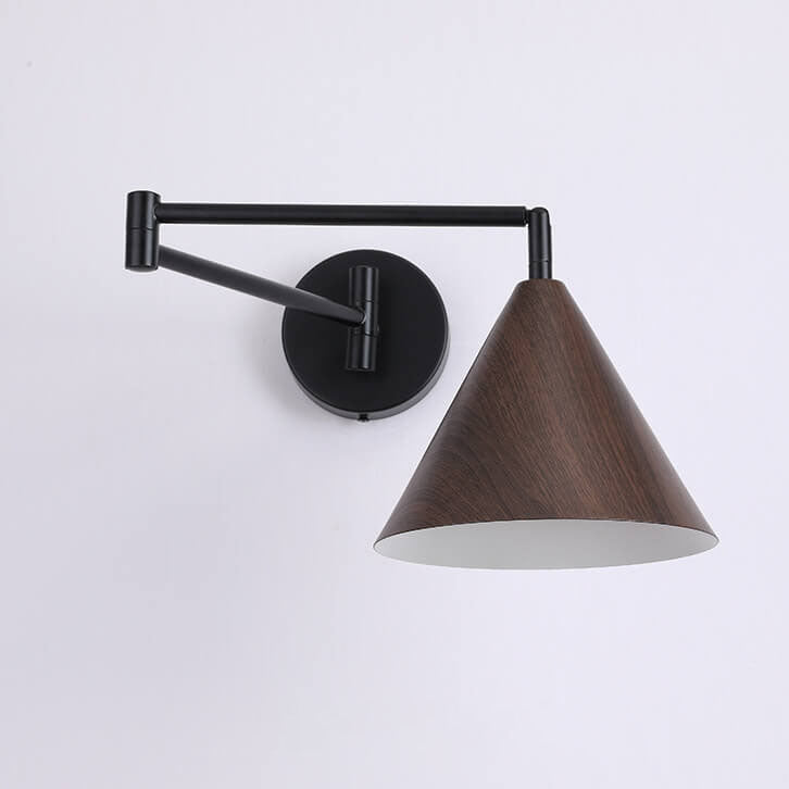 Noordse Minimalistische Wandlamp van Hout en IJzer – Muurlamp voor Binnen met 1 Lichtbron 7