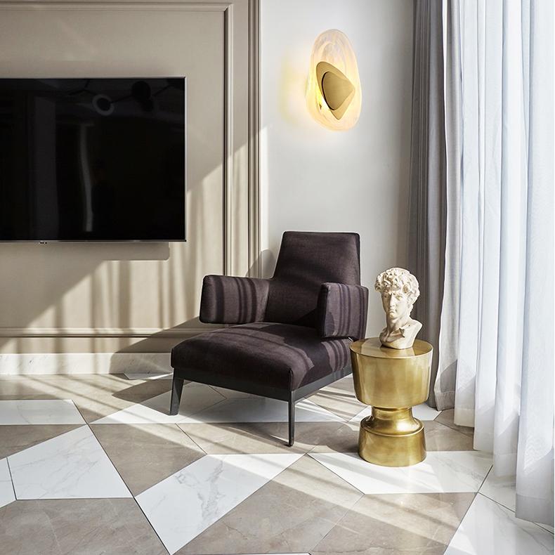 Noordse Wandlamp Goud van Kristalglas en Ijzer – Modern Muurlamp voor Slaapkamers en Woonkamers 1