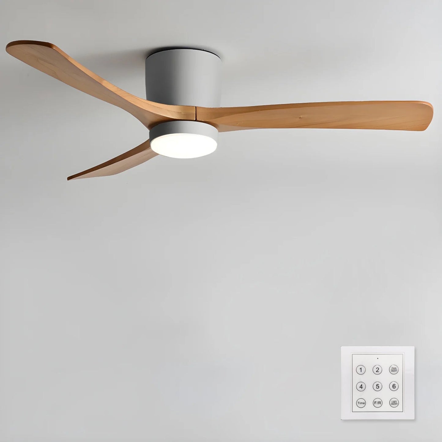 Nordic Houten Plafondventilator met LED Verlichting en Afstandsbediening - Stille Ventilator voor Binnen 13