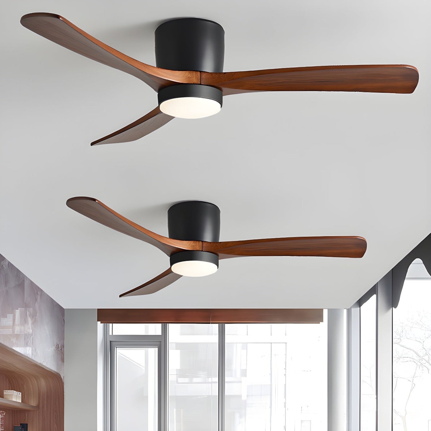 Nordic Houten Plafondventilator met LED Verlichting en Afstandsbediening - Stille Ventilator voor Binnen 4