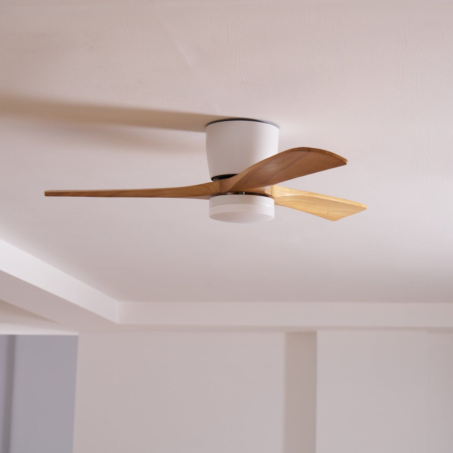 Nordic Houten Plafondventilator met LED Verlichting en Afstandsbediening - Stille Ventilator voor Binnen 5