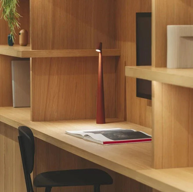Oplaadbare Draadloze Tafellamp Zwart - Minimalistische LED Lamp met Touch Dimbaar Functie
