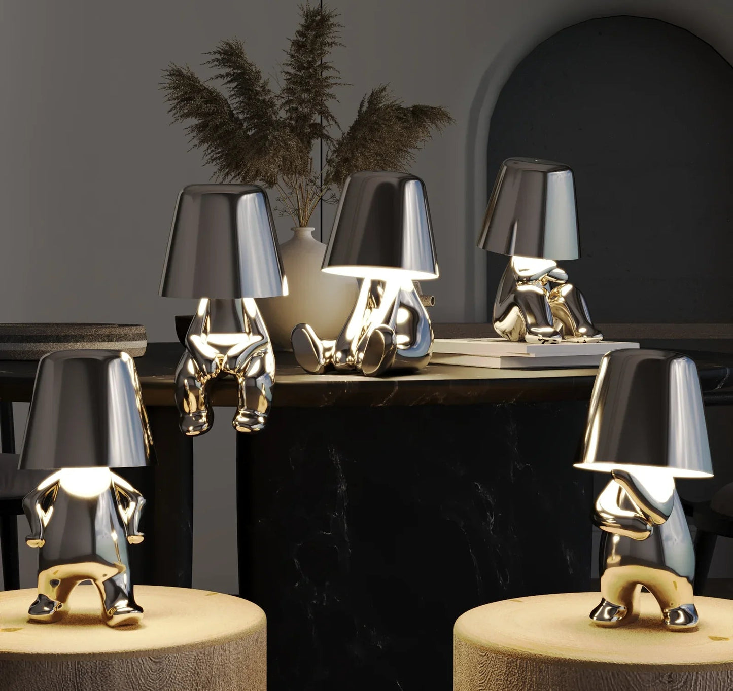 Oplaadbare Draadloze Tafellamp met Slimme Touch Controle en Elegante Design 3