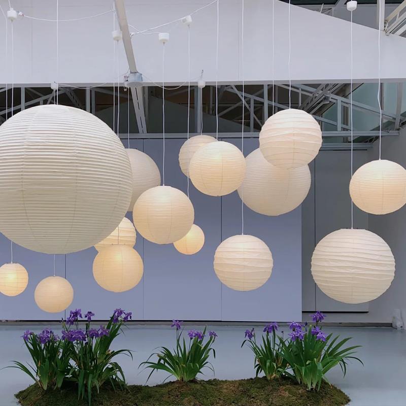 Papieren Hanglamp met LED E27 Fitting voor Woonkamer, Eetkamer en Slaapkamer - Diverse Maten 16