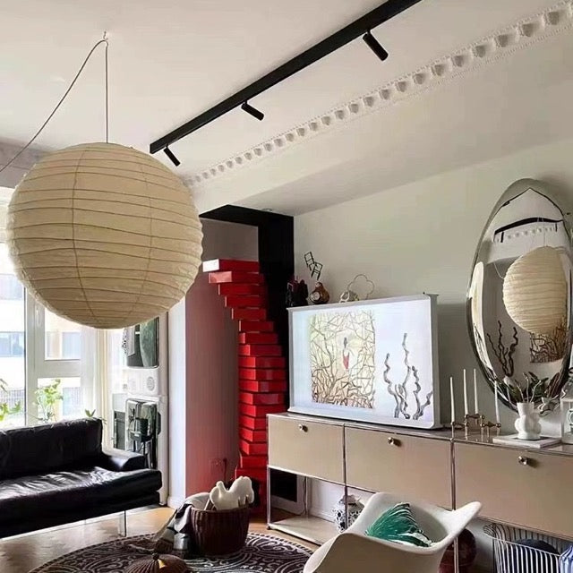 Papieren Hanglamp met LED E27 Fitting voor Woonkamer, Eetkamer en Slaapkamer - Diverse Maten 4