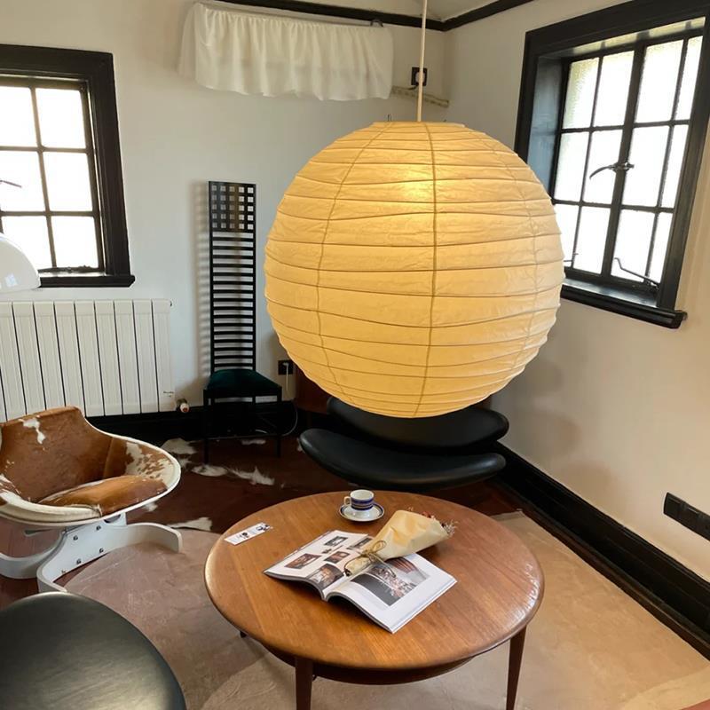 Papieren Hanglamp met LED E27 Fitting voor Woonkamer, Eetkamer en Slaapkamer - Diverse Maten 8
