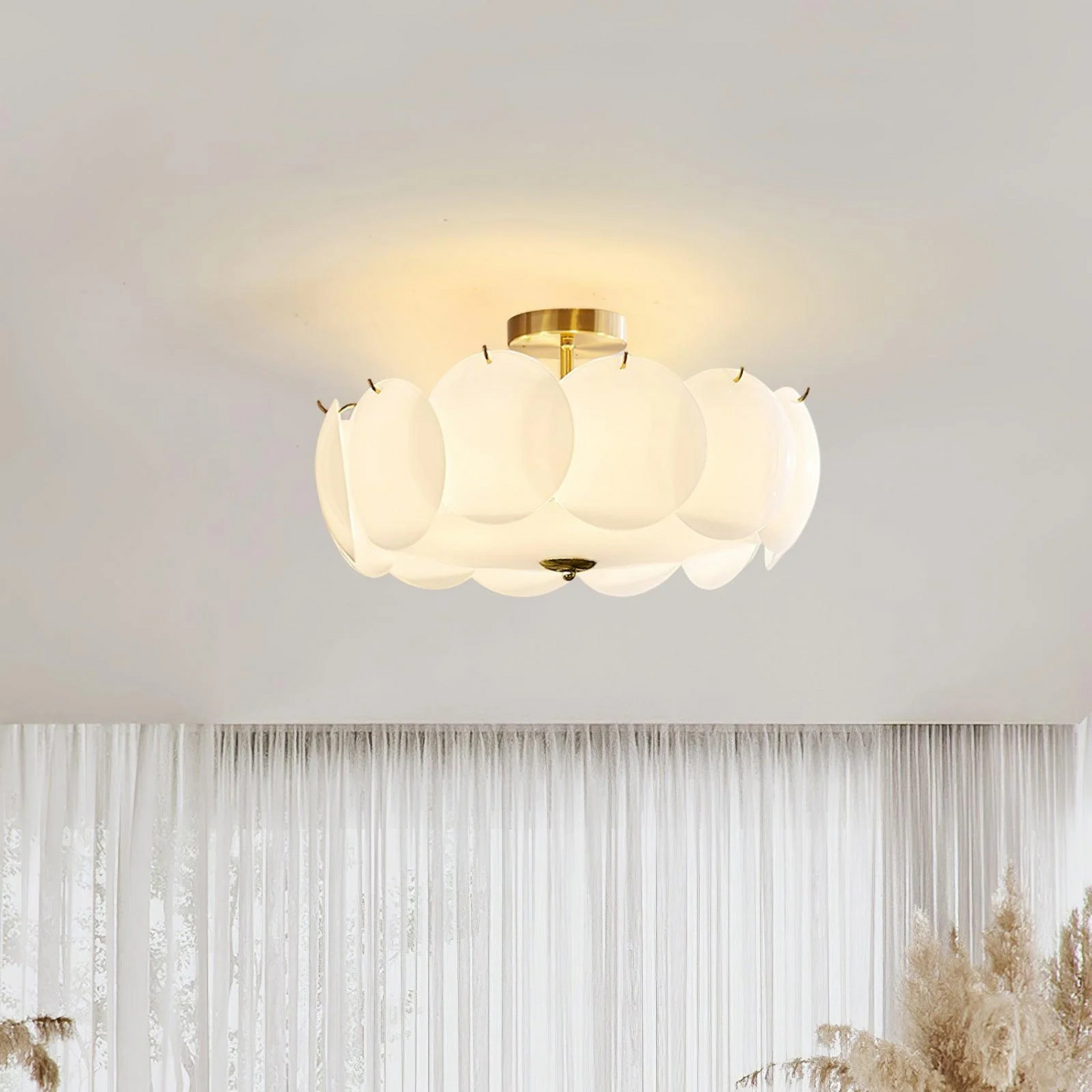 Handgemaakte Ronde Plafondlamp met Warm Licht