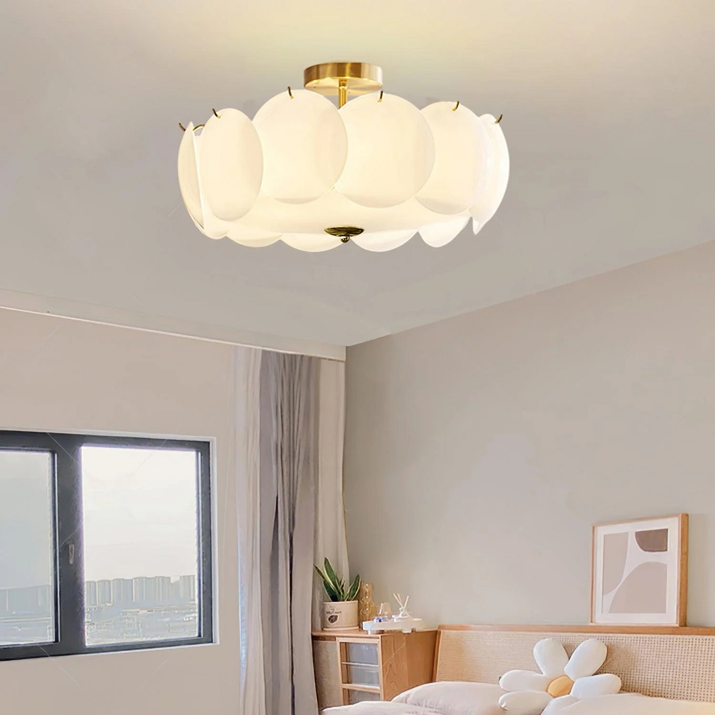 Handgemaakte Ronde Plafondlamp met Warm Licht