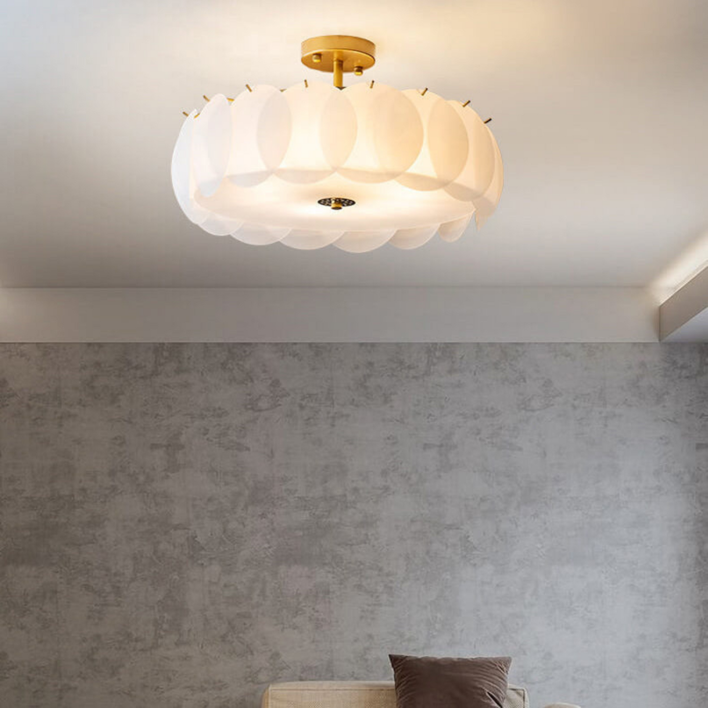 Handgemaakte Ronde Plafondlamp met Warm Licht