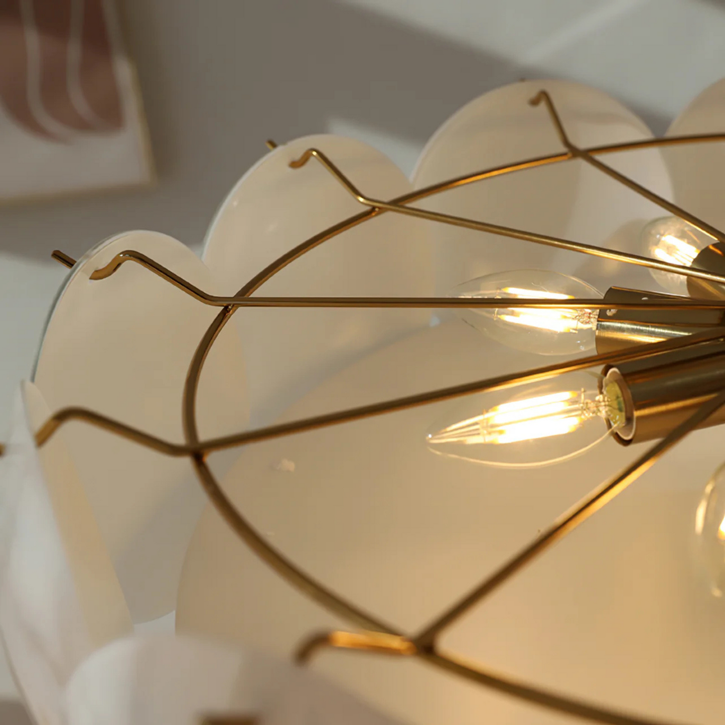 Handgemaakte Ronde Plafondlamp met Warm Licht