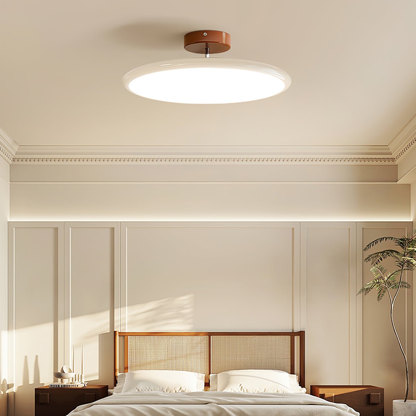 Plafondlamp met Cirkelvormig Ontwerp en Ingebouwde LED voor Slaapkamer 2