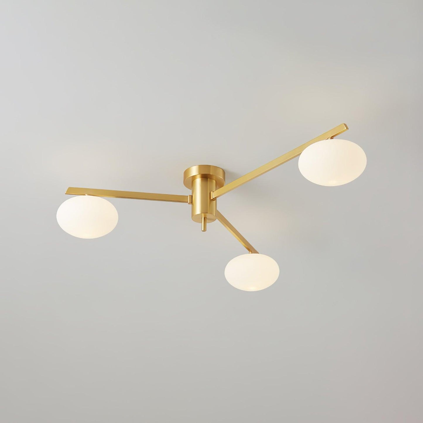 Plafondlamp met Minimalistisch Ontwerp en Ovale Glazen Bol voor Slaapkamer 0