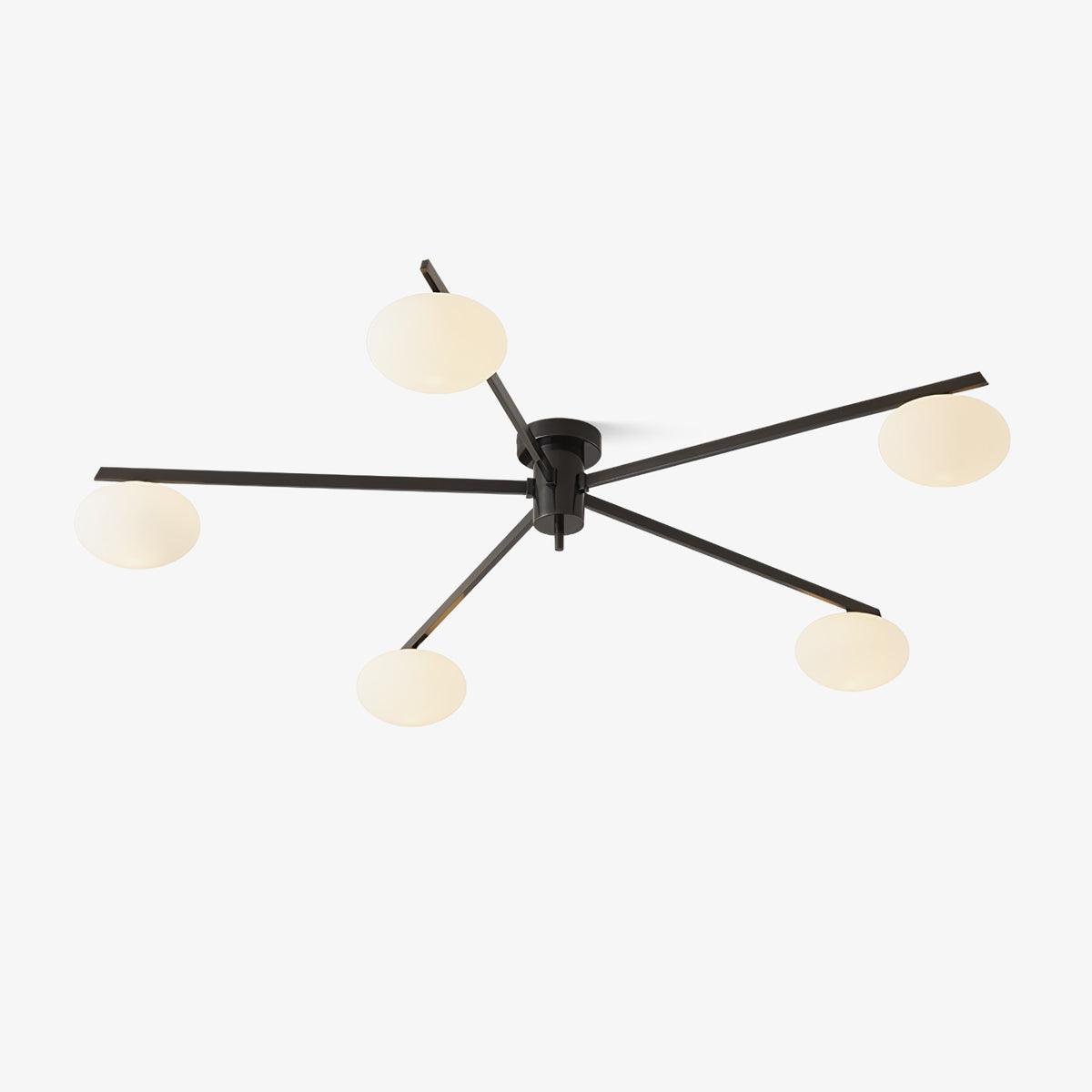 Plafondlamp met Minimalistisch Ontwerp en Ovale Glazen Bol voor Slaapkamer 1