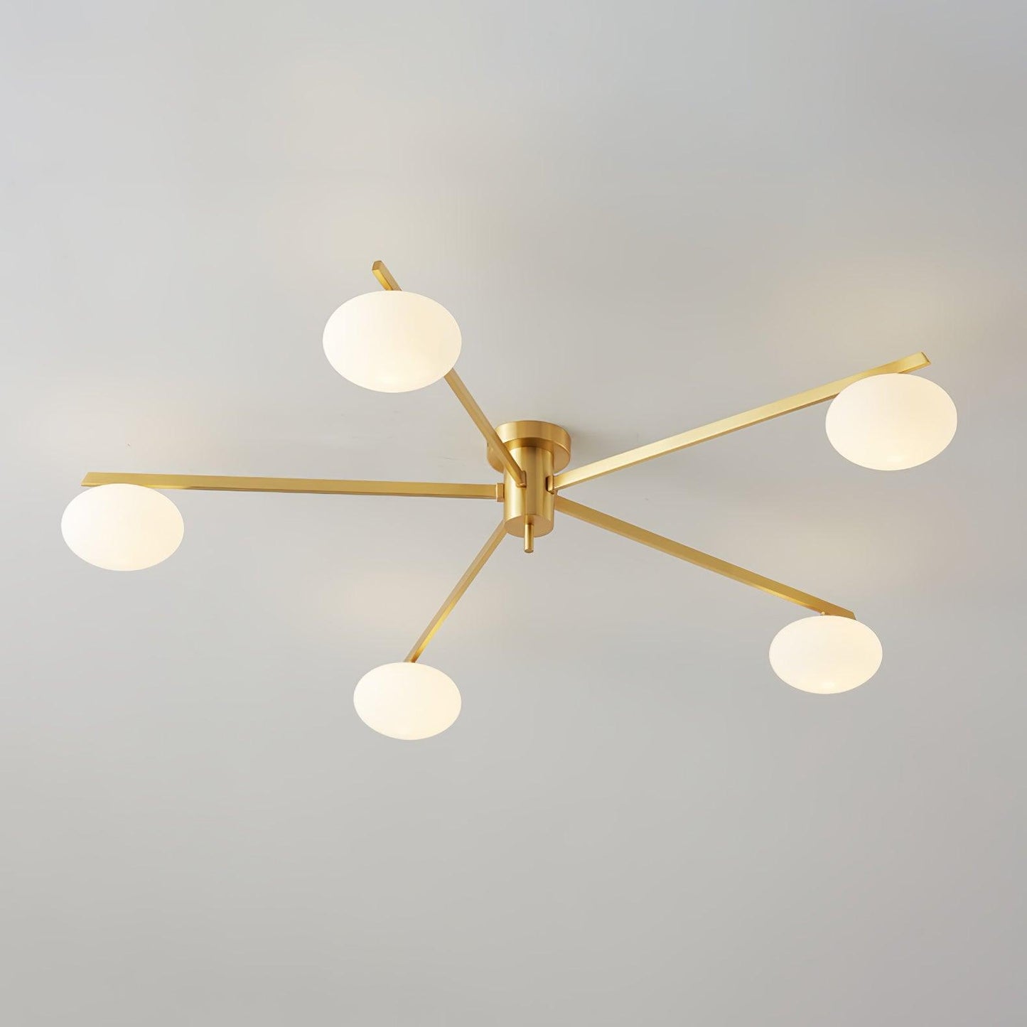 Plafondlamp met Minimalistisch Ontwerp en Ovale Glazen Bol voor Slaapkamer 8