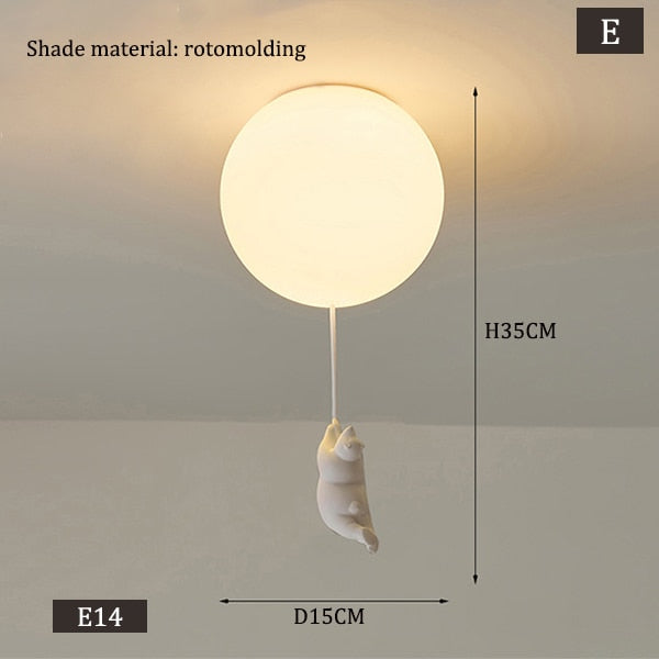 Plafondlamp met Teddyberen en Ballonnen voor Kinderkamer Decoratie 11