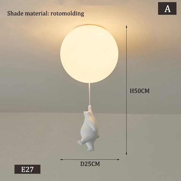 Plafondlamp met Teddyberen en Ballonnen voor Kinderkamer Decoratie 13