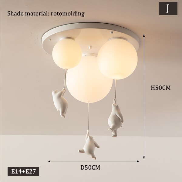 Plafondlamp met Teddyberen en Ballonnen voor Kinderkamer Decoratie 15