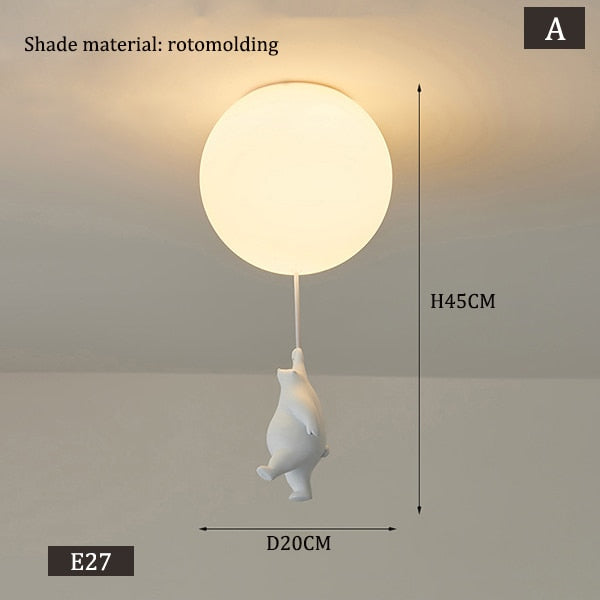 Plafondlamp met Teddyberen en Ballonnen voor Kinderkamer Decoratie 18