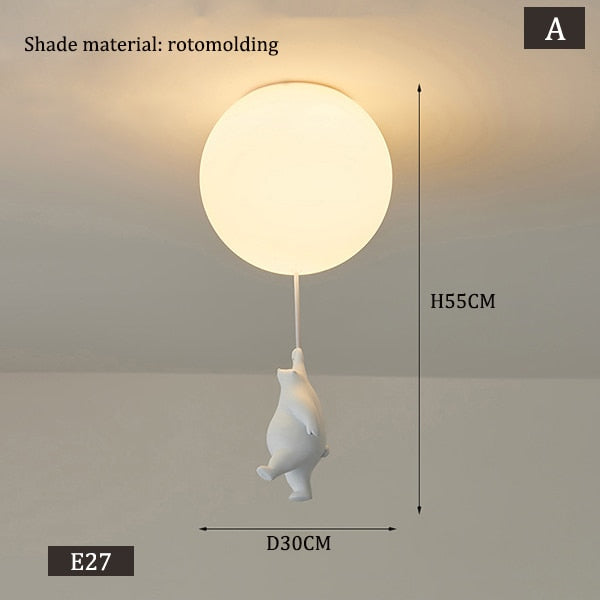 Plafondlamp met Teddyberen en Ballonnen voor Kinderkamer Decoratie 23