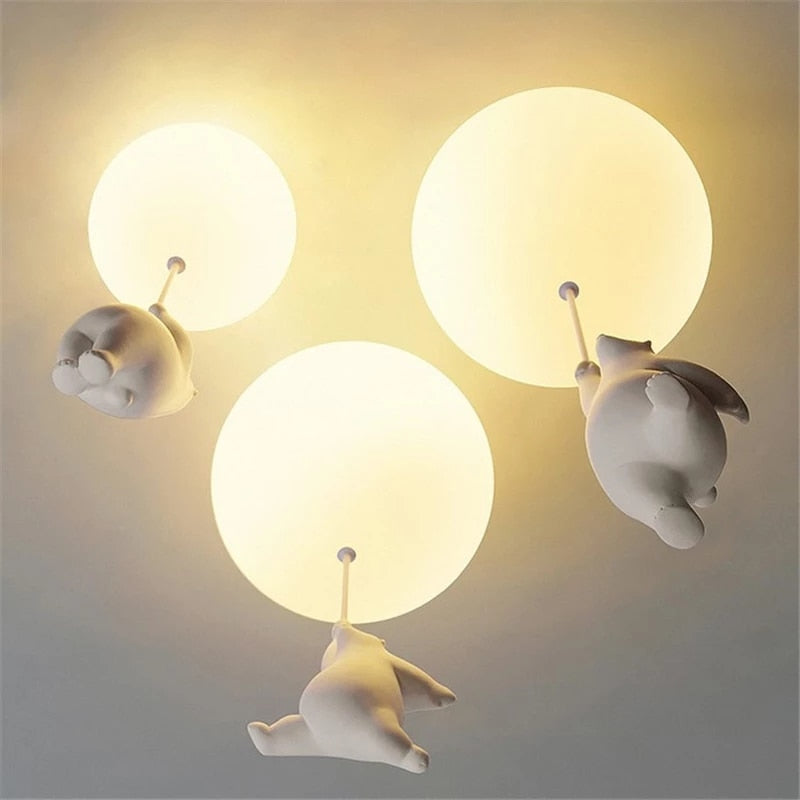 Plafondlamp met Teddyberen en Ballonnen voor Kinderkamer Decoratie 4