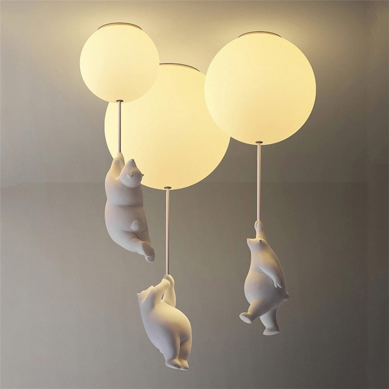 Plafondlamp met Teddyberen en Ballonnen voor Kinderkamer Decoratie 5