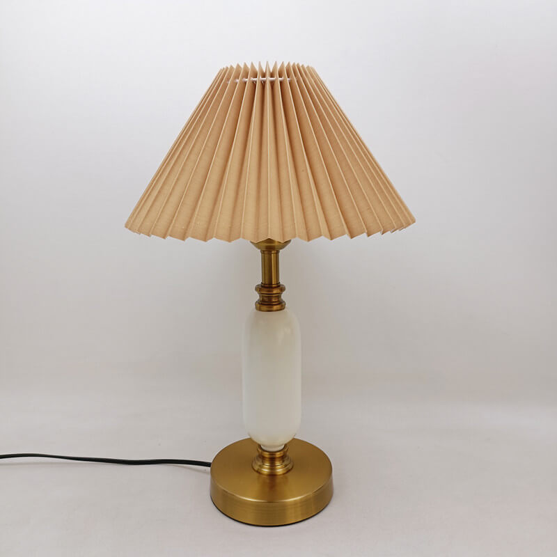 Retro Geplooide Tafellamp Zwart met Kolombasis en 1 Lichtbron – Stijlvolle Interieurverlichting 8