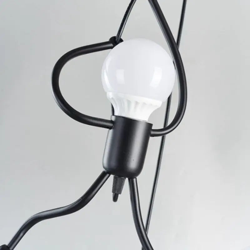 Retro Hanglamp in de Vorm van een Speelse Pop – Unieke Pendelverlichting voor Kinderkamer en Speelruimte 6