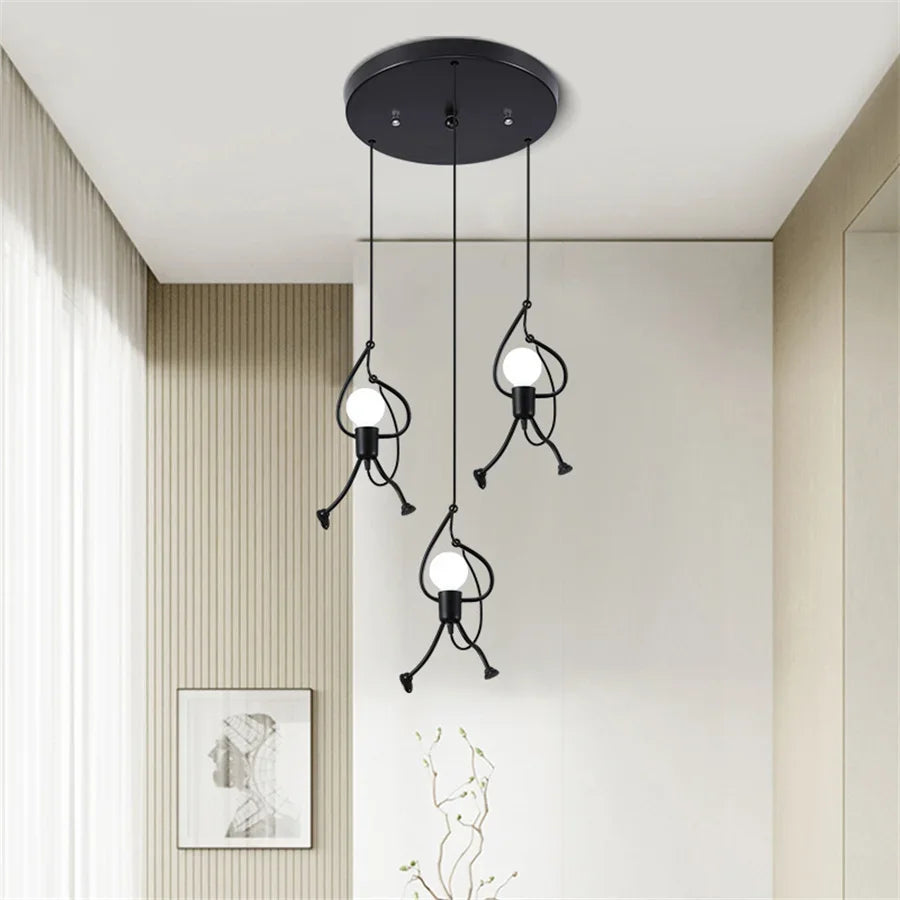 Retro Hanglamp in de Vorm van een Speelse Pop – Unieke Pendelverlichting voor Kinderkamer en Speelruimte 7