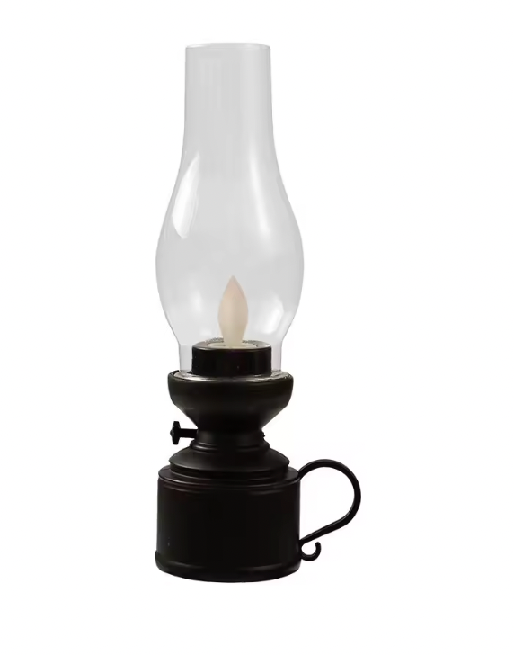 Retro Dimbare LED Olielamp Zwart