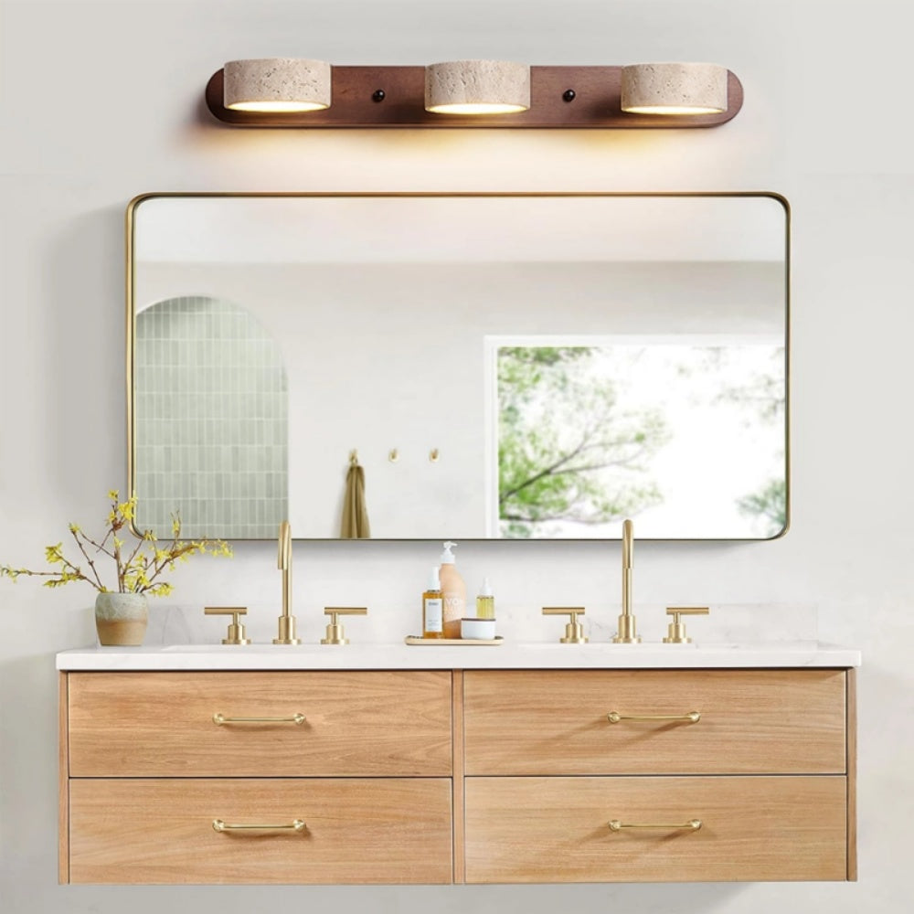Rotabele Travertine Wandlamp in Japandi Stijl – Moderne Muurlamp voor Binnengebruik 3