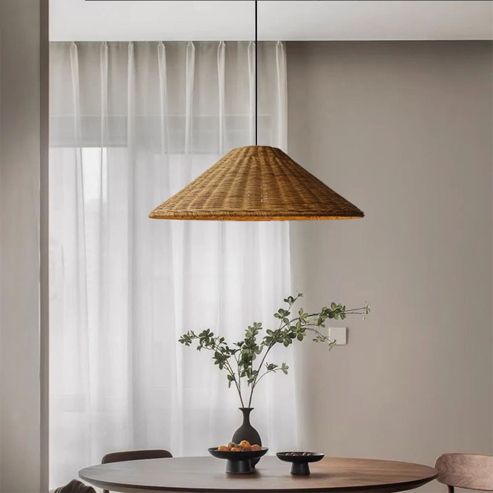 Rotan Hanglamp - Retro Geweven Rieten Hanglamp voor Woonkamer en Eetkamer - 40CM/50CM/60CM 3