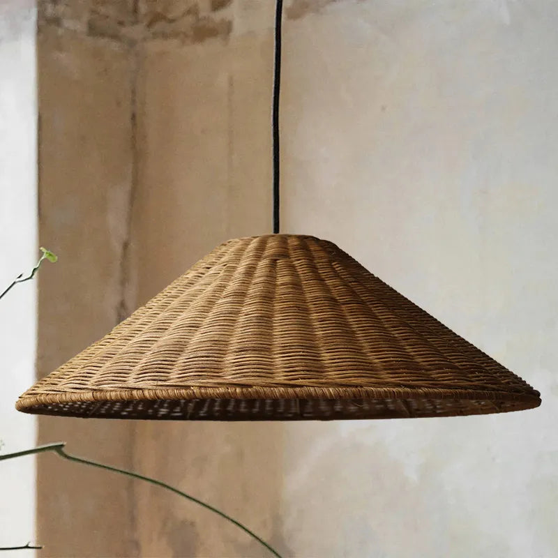 Rotan Hanglamp - Retro Geweven Rieten Hanglamp voor Woonkamer en Eetkamer - 40CM/50CM/60CM 7