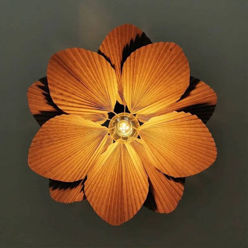 Art Deco Kroonluchter met Bloemmotief – Warm en Koud Licht, Hoogwaardige Papierconstructie