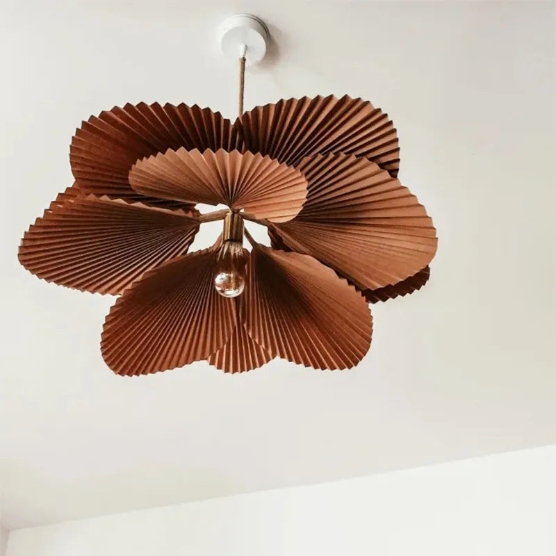 Art Deco Kroonluchter met Bloemmotief – Warm en Koud Licht, Hoogwaardige Papierconstructie