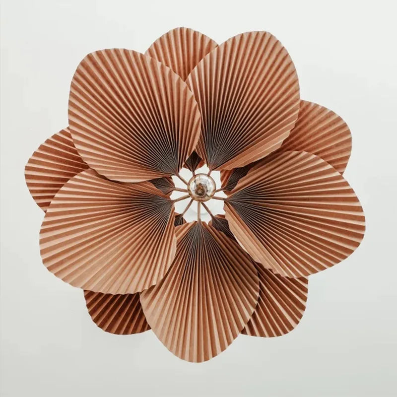 Art Deco Kroonluchter met Bloemmotief – Warm en Koud Licht, Hoogwaardige Papierconstructie