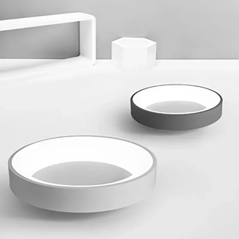 Scandinavische LED Plafondlamp - Ronde Plafonniere voor Slaapkamer en Woonkamer - Zwart 30 cm 4