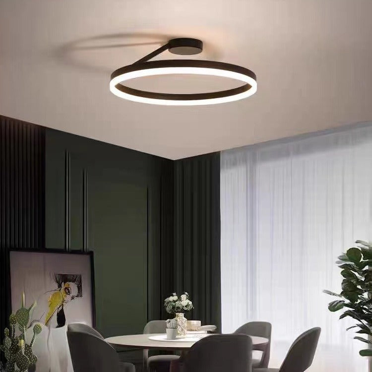 Scandinavische LED Plafondlamp met Warm Licht voor Slaapkamer – Minimalistisch Design Plafonniere 0