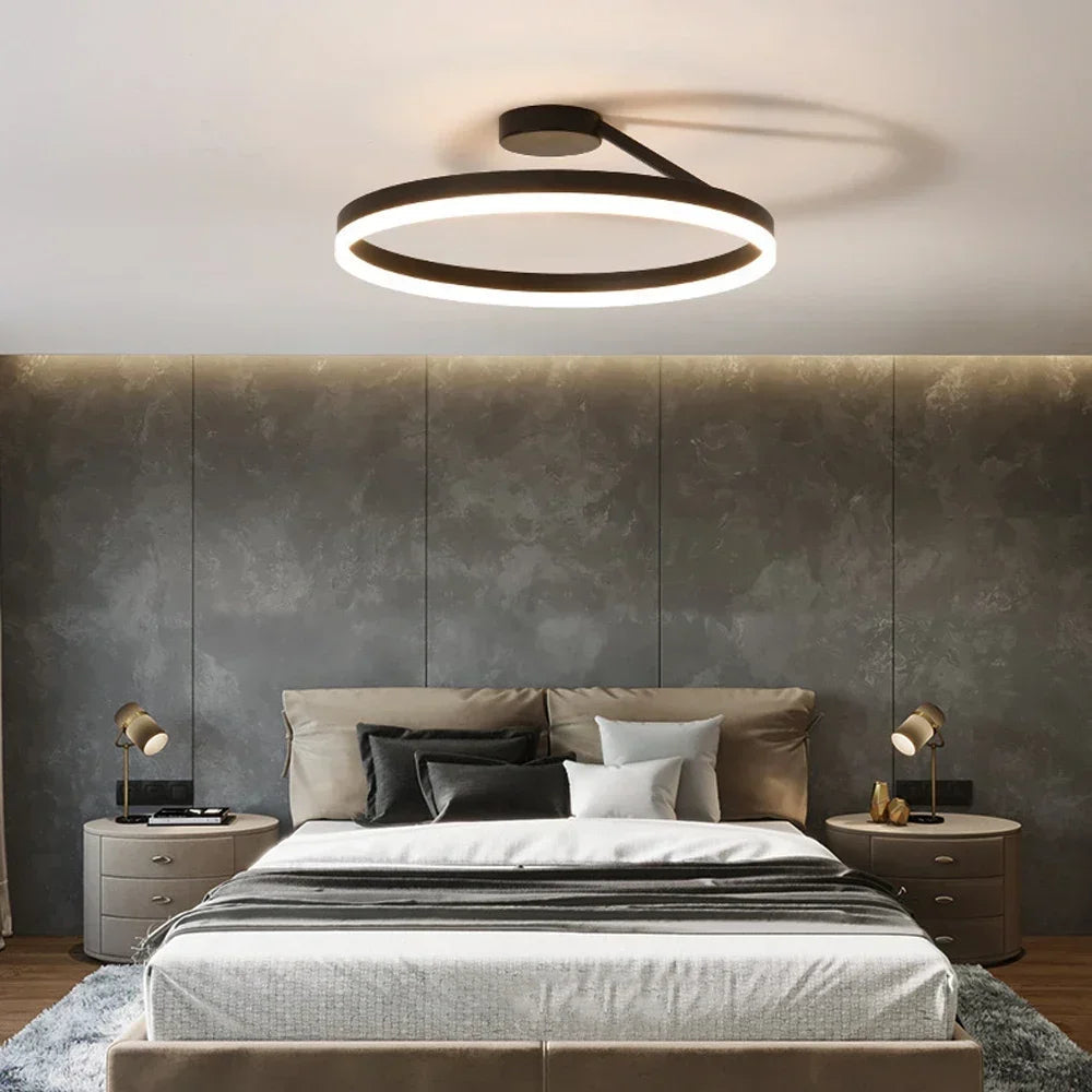 Scandinavische LED Plafondlamp met Warm Licht voor Slaapkamer – Minimalistisch Design Plafonniere 2