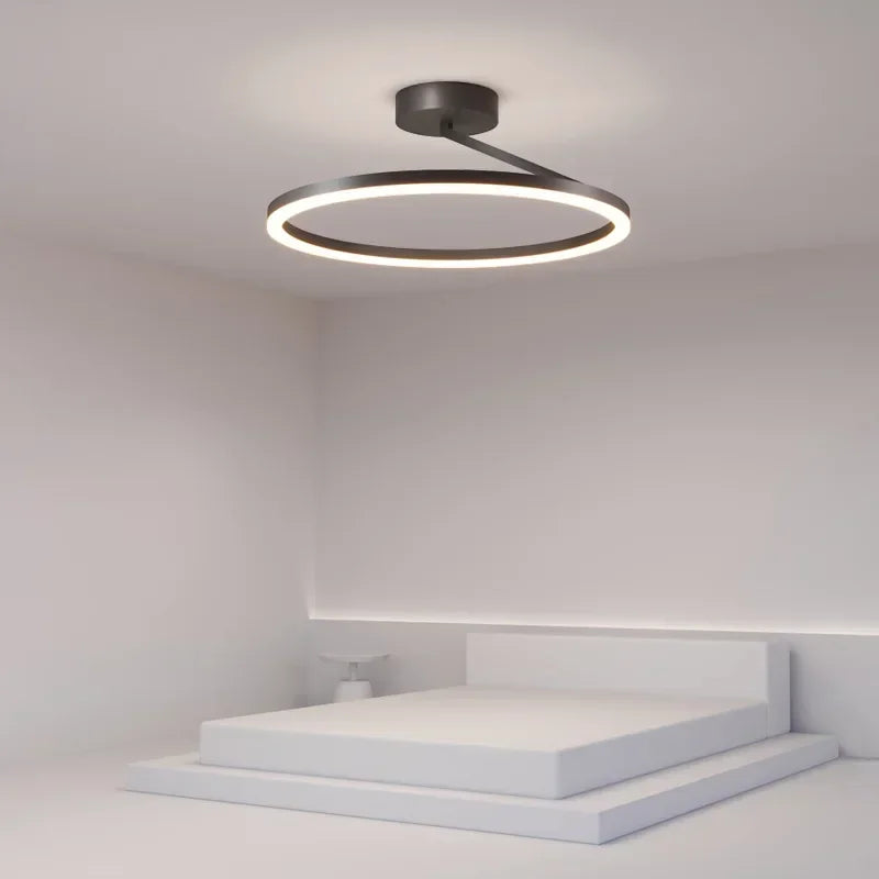 Scandinavische LED Plafondlamp met Warm Licht voor Slaapkamer – Minimalistisch Design Plafonniere 5
