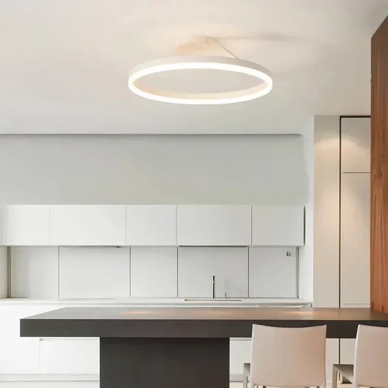 Scandinavische LED Plafondlamp met Warm Licht voor Slaapkamer – Minimalistisch Design Plafonniere 6