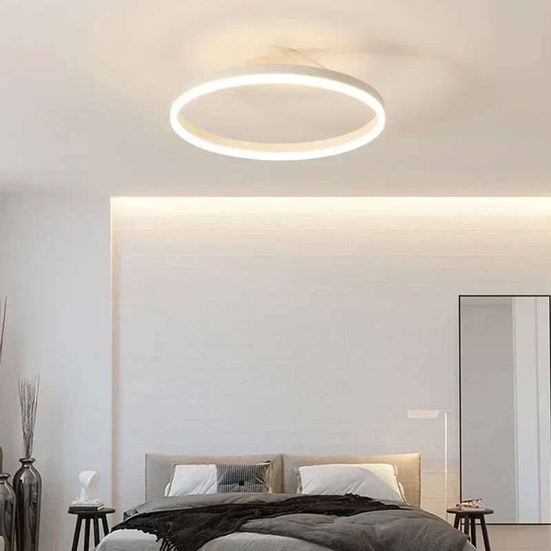 Scandinavische LED Plafondlamp met Warm Licht voor Slaapkamer – Minimalistisch Design Plafonniere 7