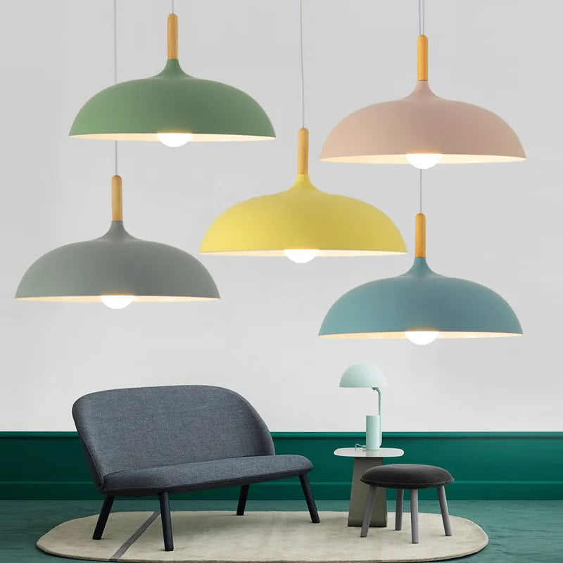 Scandinavische Plafondlamp van Eikenhout met Minimalistisch Ontwerp voor Sfeervolle Verlichting 4